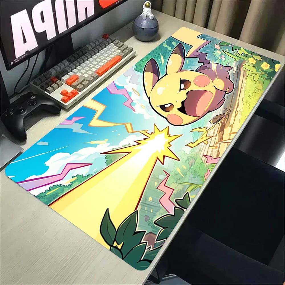 Tappetino per Mouse da Gaming Anime P-Pokemons XXL, Tappetino da Scrivania in Gomma Antiscivolo per Computer e Ufficio