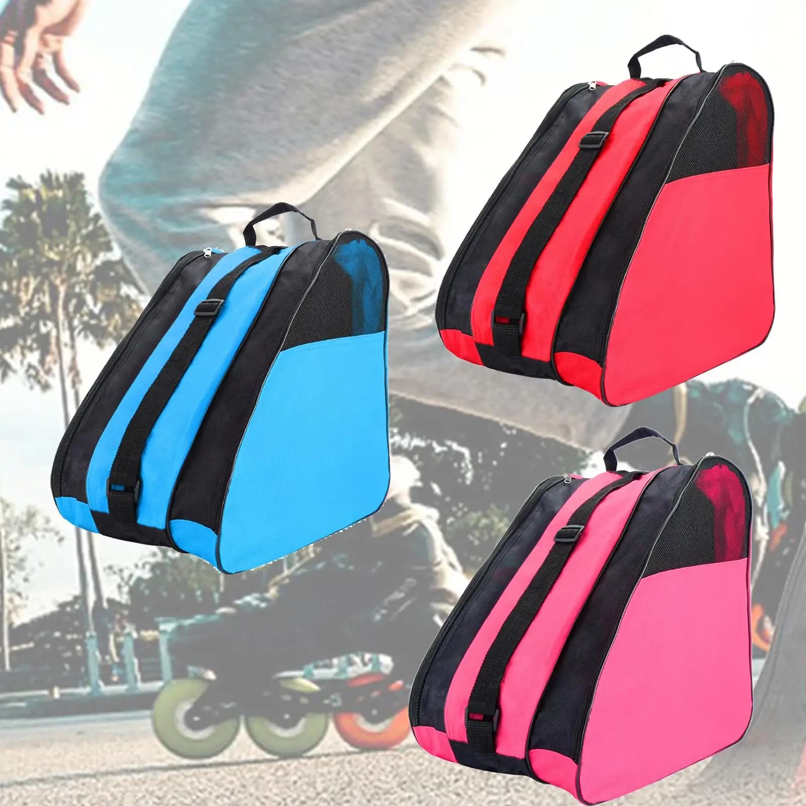 Portable Roller Skates Sholder Bag Children Ice Skates Sports Carry Storage