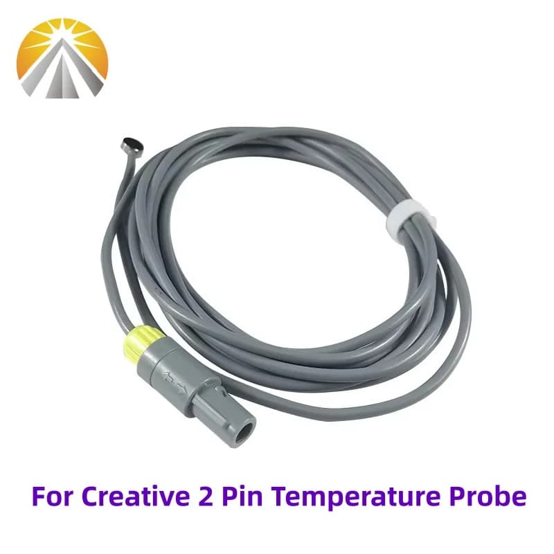 Sonda di temperatura medica riutilizzabile Sensore di temperatura della superficie della pelle durevole 10K per adulti 2 pin per monitor paziente creativo PC1000 UP6000