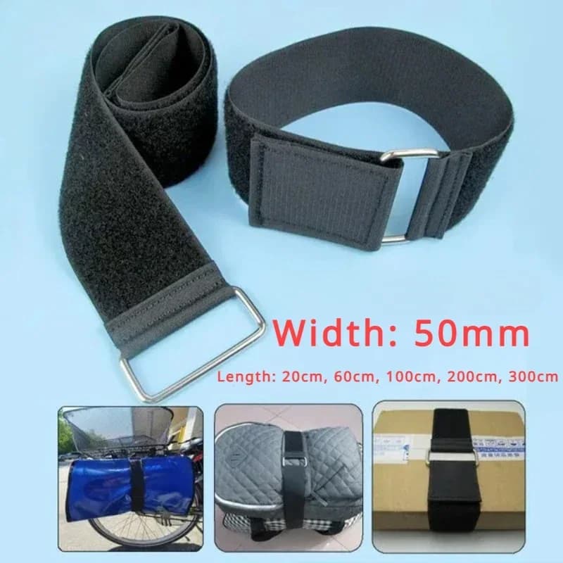 1 Pezzo Cinghia in Velcro da 50mm di Larghezza, Cinghie per Bagagli, Moto, Auto, Campeggio, Borse, Accessori da Viaggio
