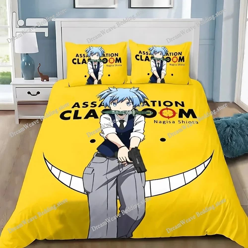Duvet Cover Pillowcase Bedding Set Anime Assassination ClassroomS Adult Boy Girl Bedroom Decoration Children Gift Single Double7