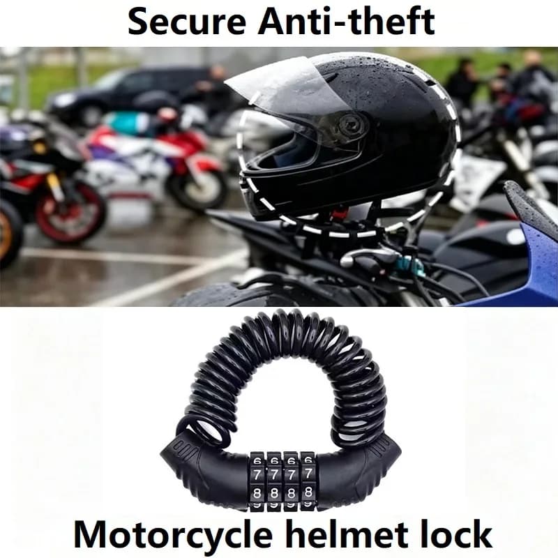 Motorcycle Helmet Chain Helmet Anti Theft Motorcycle Helm Slotmotorcycle Motorbike Lock Motorcycle Accessories MTCTKS01