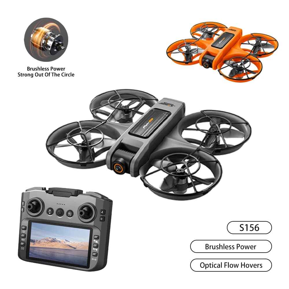 RC Drone 8K ESC Fotocamera Grande Schermo di Controllo Brushless WIFI FPV 2.4G Flusso Ottico Hover Telecomando Quadcopter S156 Rc Giocattoli