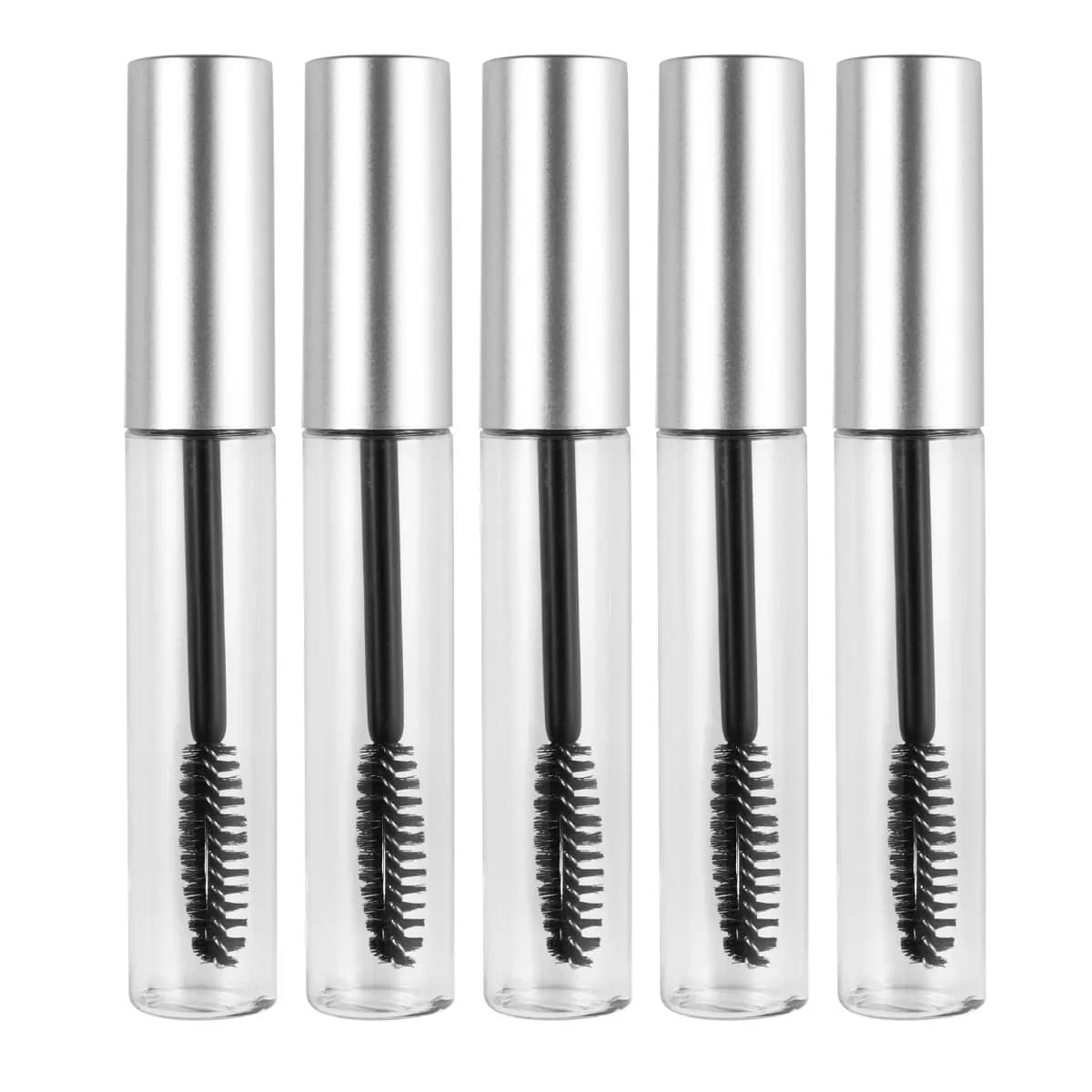 5 10 ml empty tubes for eyelashes, transparent portable containers for mascara and cream, indispensable for travel, 10 ml mascara tube