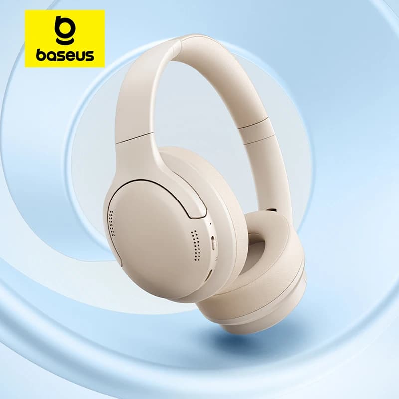 Baseus Wireless Headphones Bluetooth 5.3 Level HIFI Headset 40 mm Driver Folding Headphones Over Ear 70 hours Playing Space Audio