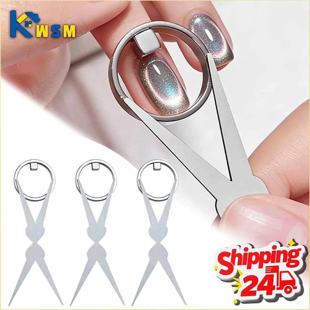 Anello Magnetico Multifunzionale a Occhio di Gatto Cavo e Resistente per Principianti di Nail Art, Potente Strumento Ausiliario per Effetto 3D con Smalto Gel