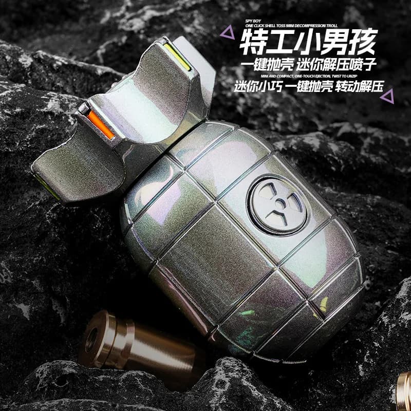 Giocattolo Antistress in Metallo Multiuso Creativo con Espulsione a Scatto, EDC, Fidget Spinner, Regalo