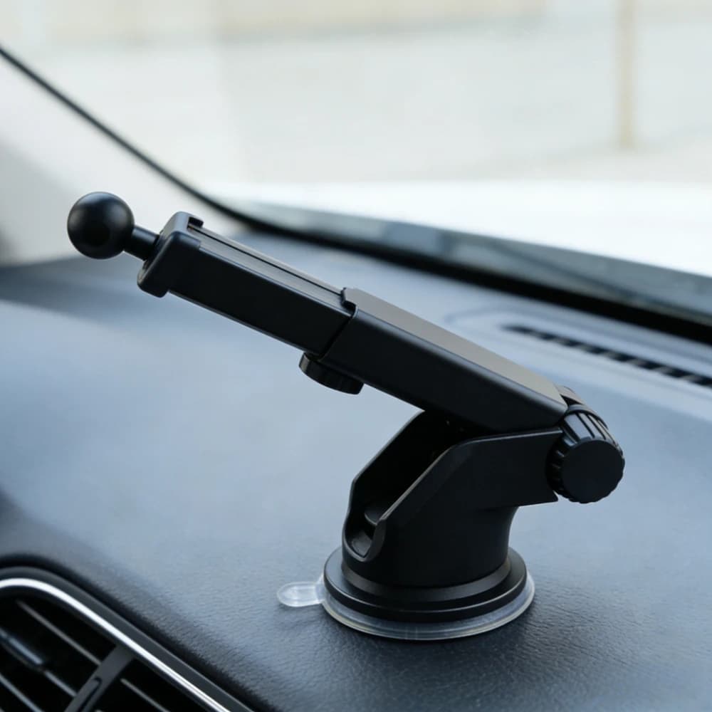 Supporto per Cellulare con Base a Sfera da 17mm, Montaggio a Ventosa per Cruscotto Auto, Braccio Telescopico, Supporto Magnetico per Bocchette dell'Aria