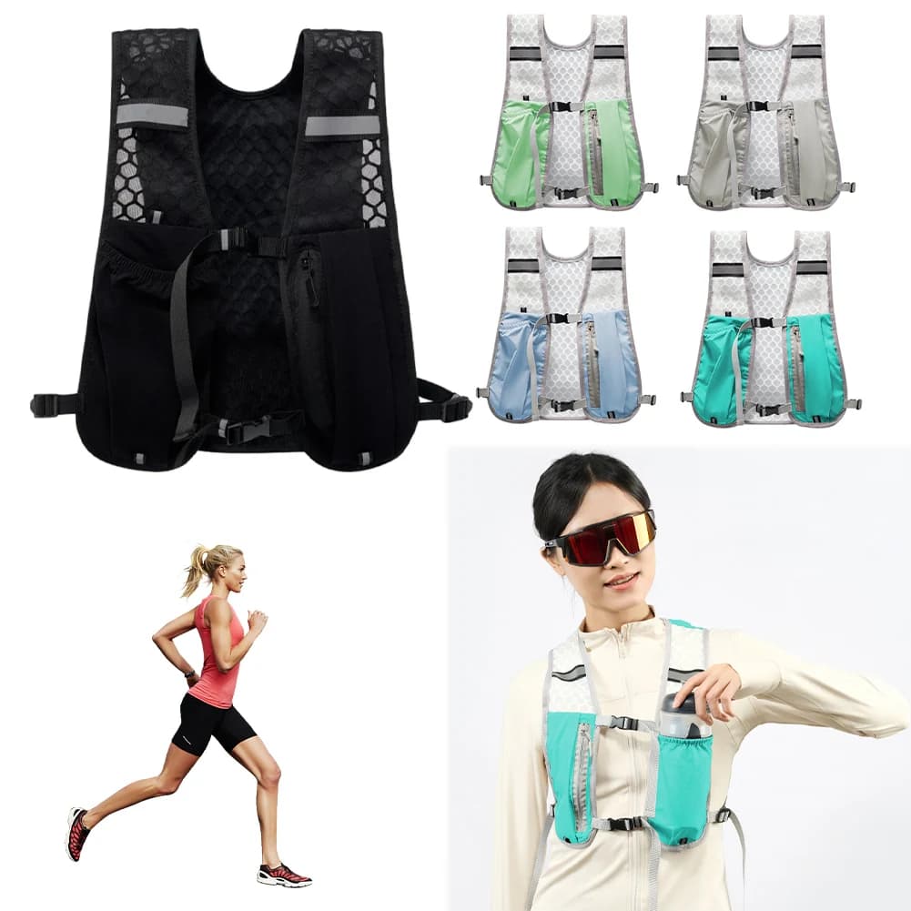 Outdoor Insulated Water Backpack Large Capacity Water Bottle Storage Backpack Waterproof Marathon Cross-Country Running Backpack