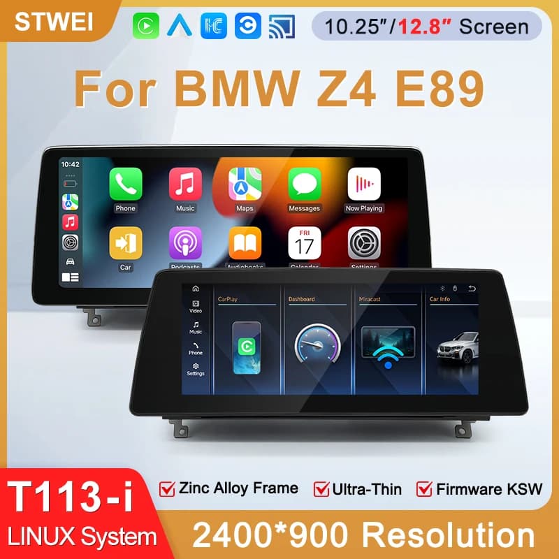 STWEI 2026 New Slim Linux System 12.8inch 2400X900 Resolution For BMW Z4 E85 E86 E89 Wireless CarPlay Auto KSW Car Video Players