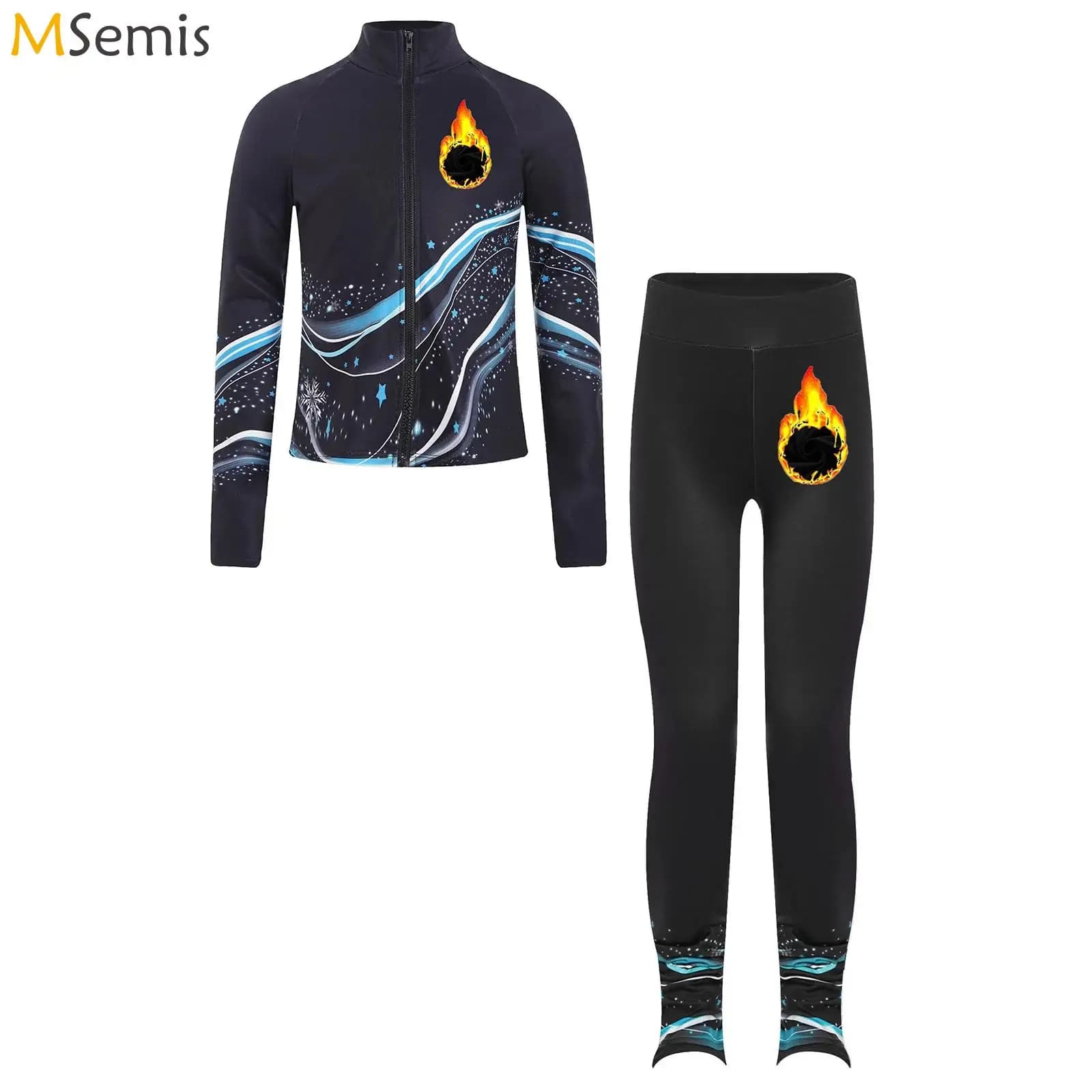 Giacca da pattinaggio di figura per bambina, cappotto, leggings, set di cristalli, pantaloni da pattinaggio su ghiaccio, leggings per competizioni di allenamento pratico