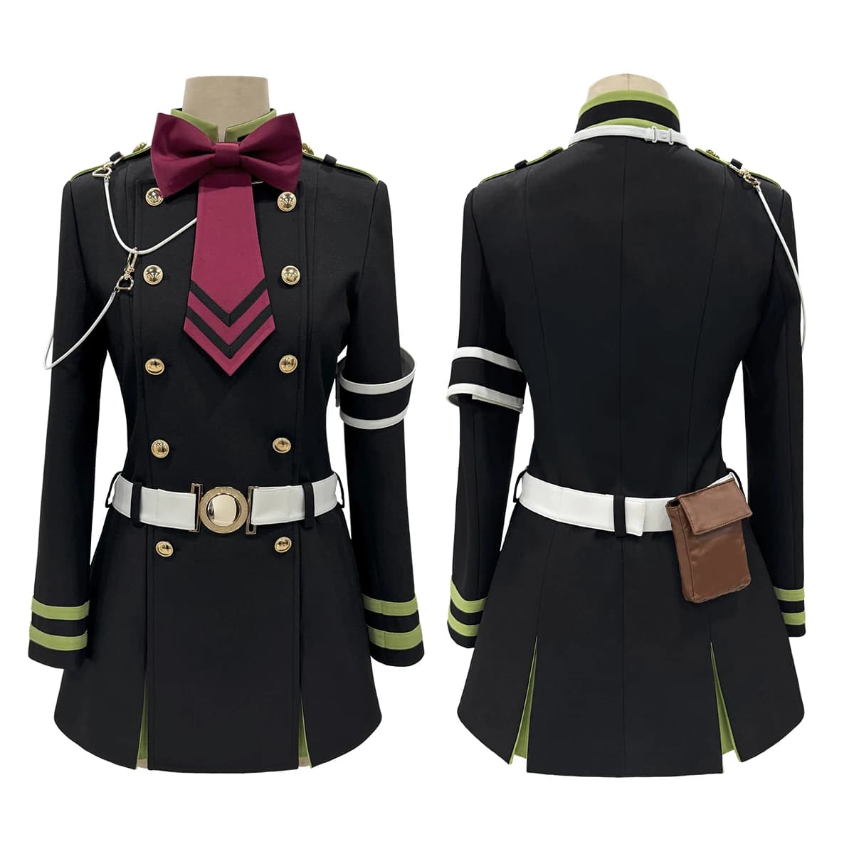 HOLOUN Fine Anime Serafino Shinoa Hiiragi Costume Cosplay Coat Strap Papillon Halloween Christmas Convention Daily Clothing
