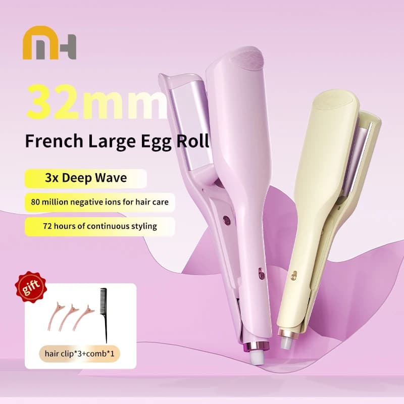 Professional Wave Curling Iron Fast Heating Quick Styling Hair Waver for Women 11 Temperature Settings for All Hair Types
