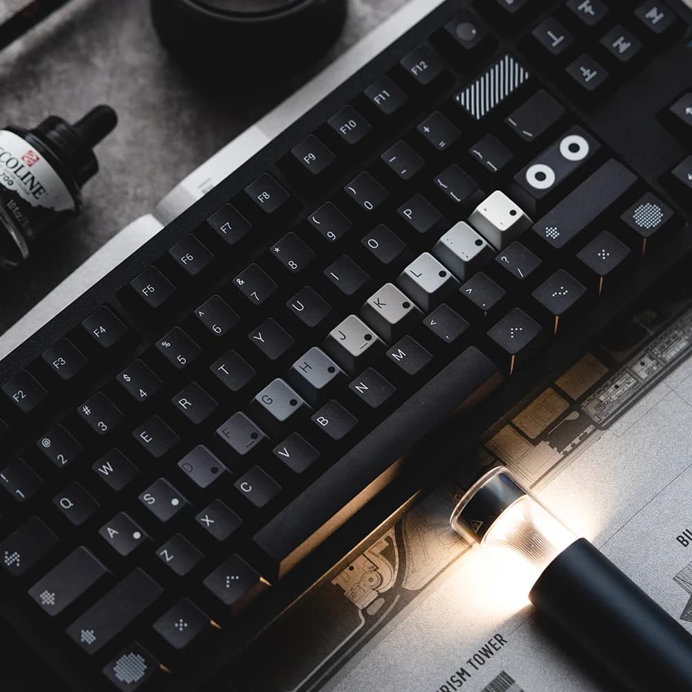 FBB OPXY Keycap Sublimation on five sides PBT Custom mechanical keypads Magnetic axle black DIY accessories Thickness 1.7 mm