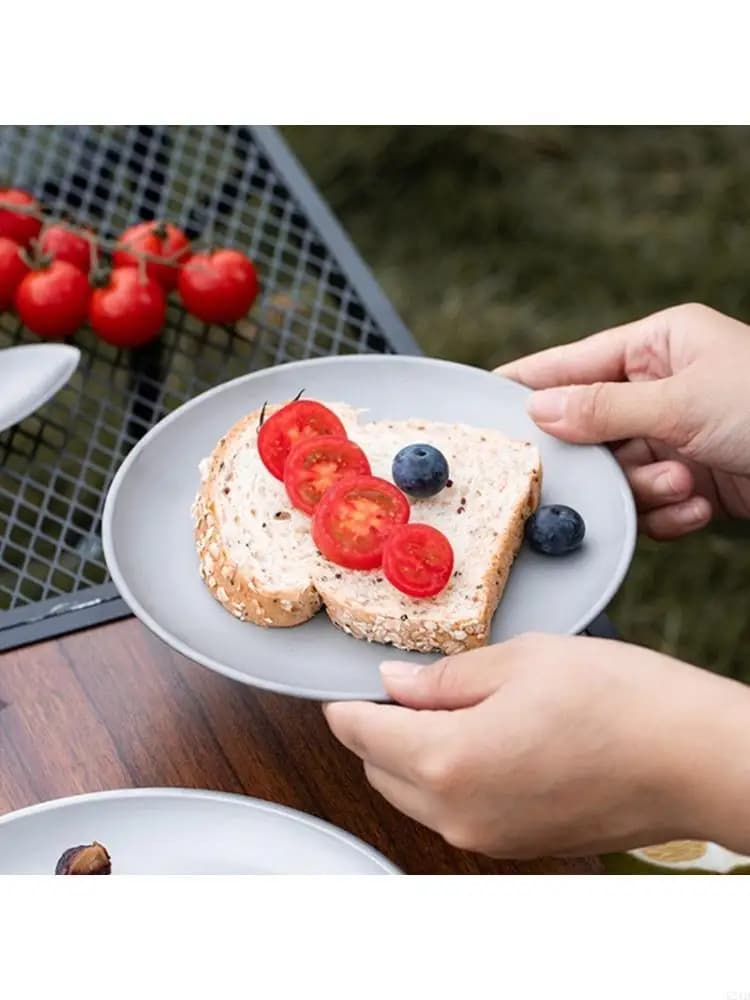 Premium Stainless Steel Camping Plate Safe Plate with Light Weight And Easy To Clean Design Meal Tray Tableware