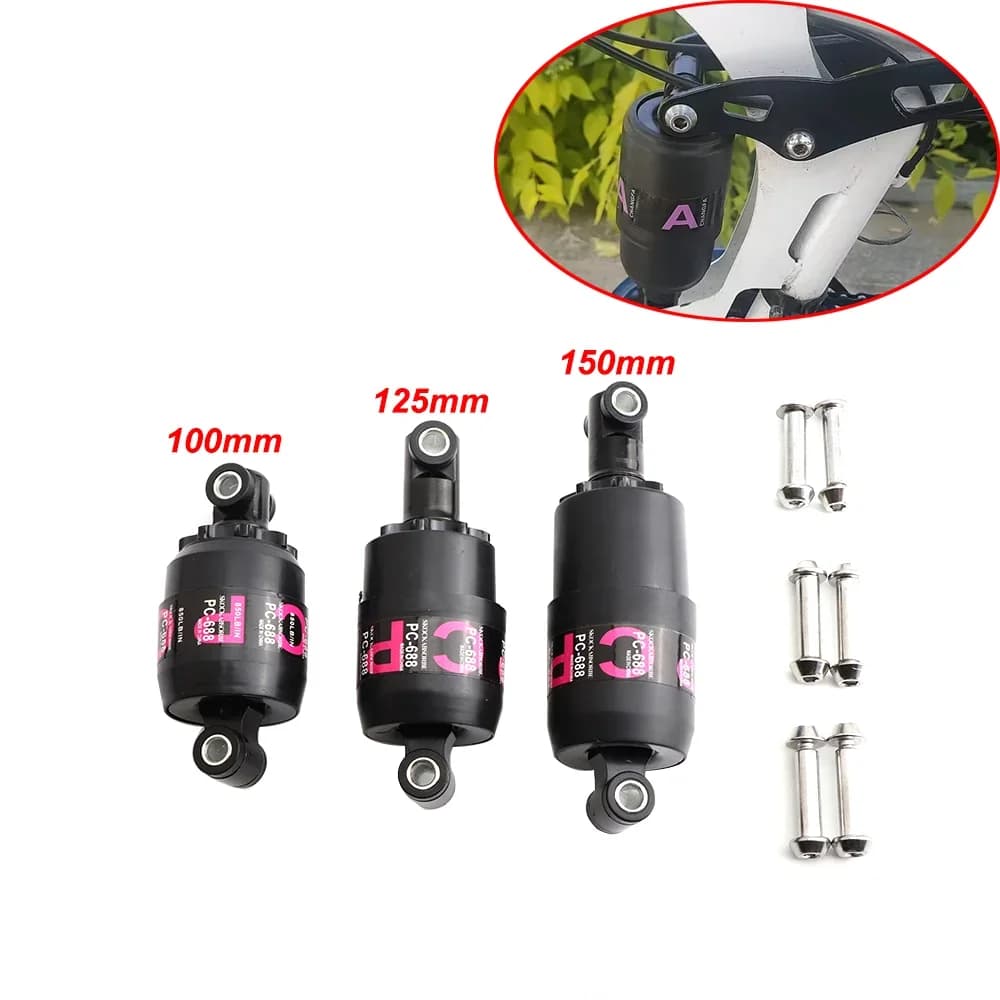 Molla olio ammortizzatore posteriore per mountain bike per scooter elettrico 100mm/125mm/150mm Parte sospensione bicicletta