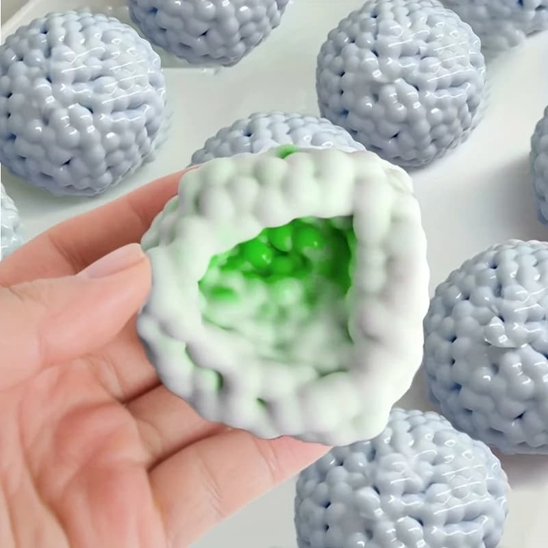 1 Pezzo Pallina Antistress a Doppio Strato Effetto Ghiaccio, Giocattolo Artigianale con Texture Magica, Regalo Antistress per Bambini e Adulti