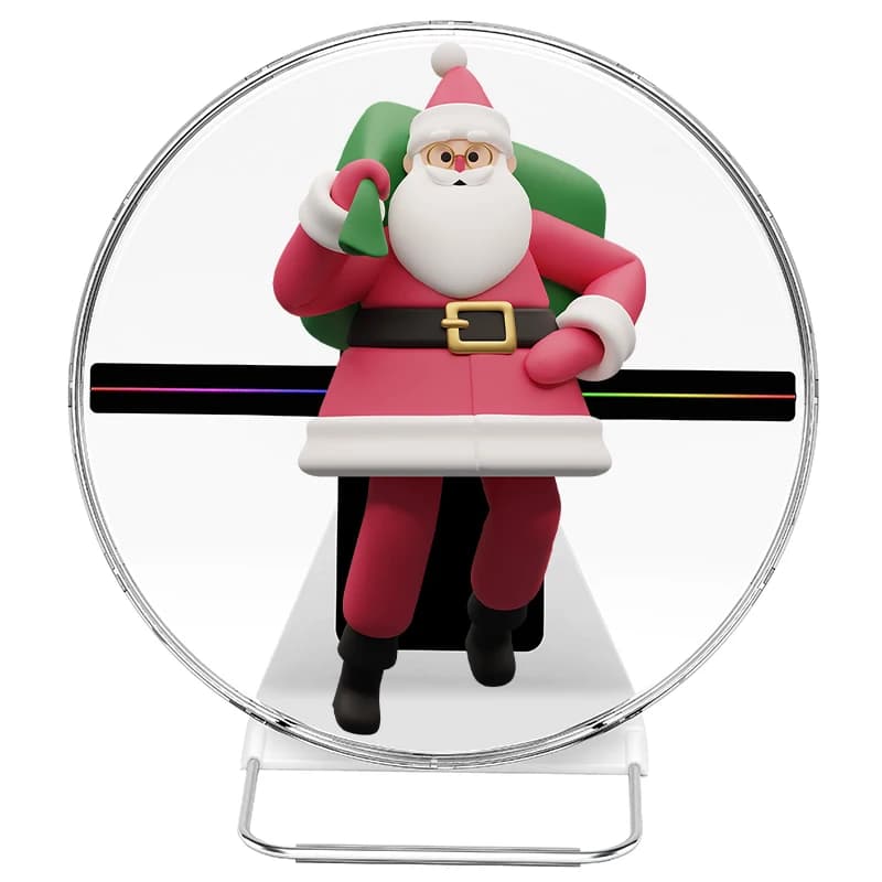 30cm 3D ologramma LED Sign Fan Screen Desktop 3D proiettore sicurezza copertura acrilica Display Anti-touch immagine fai da te AD LOGO ologramma