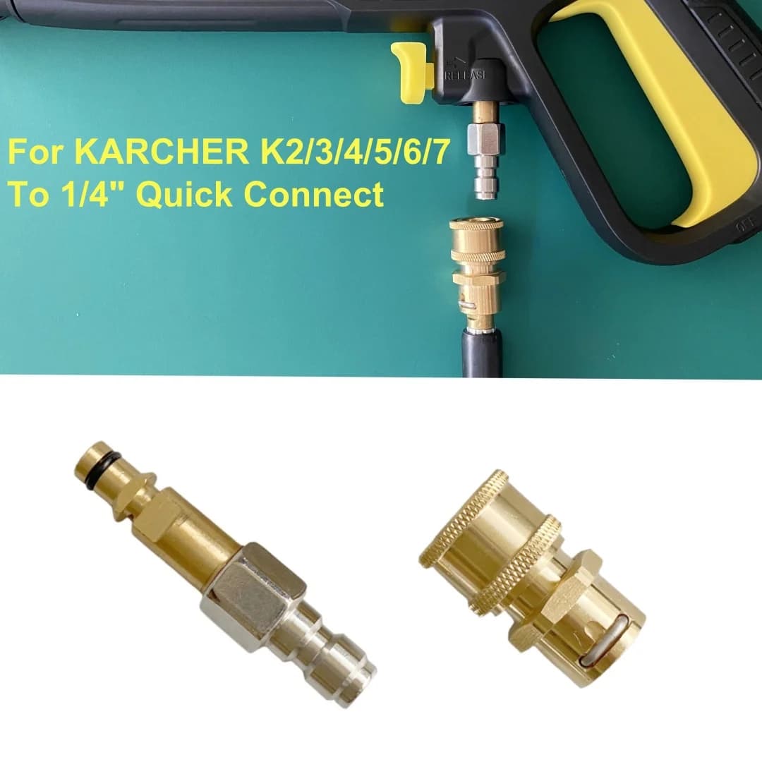High Pressure Washer Accessories 1/4 Quick Connector Anti-Tangle Adapter Connect Hose and Water Gun for Karcher K Series