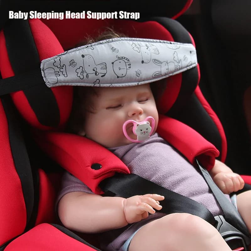 2Pcs Baby Carsear Head Support Strap Adjustable Stroller Seat Sleeping Positioner Headrest Neck Relief Head Band Baby Care Tools
