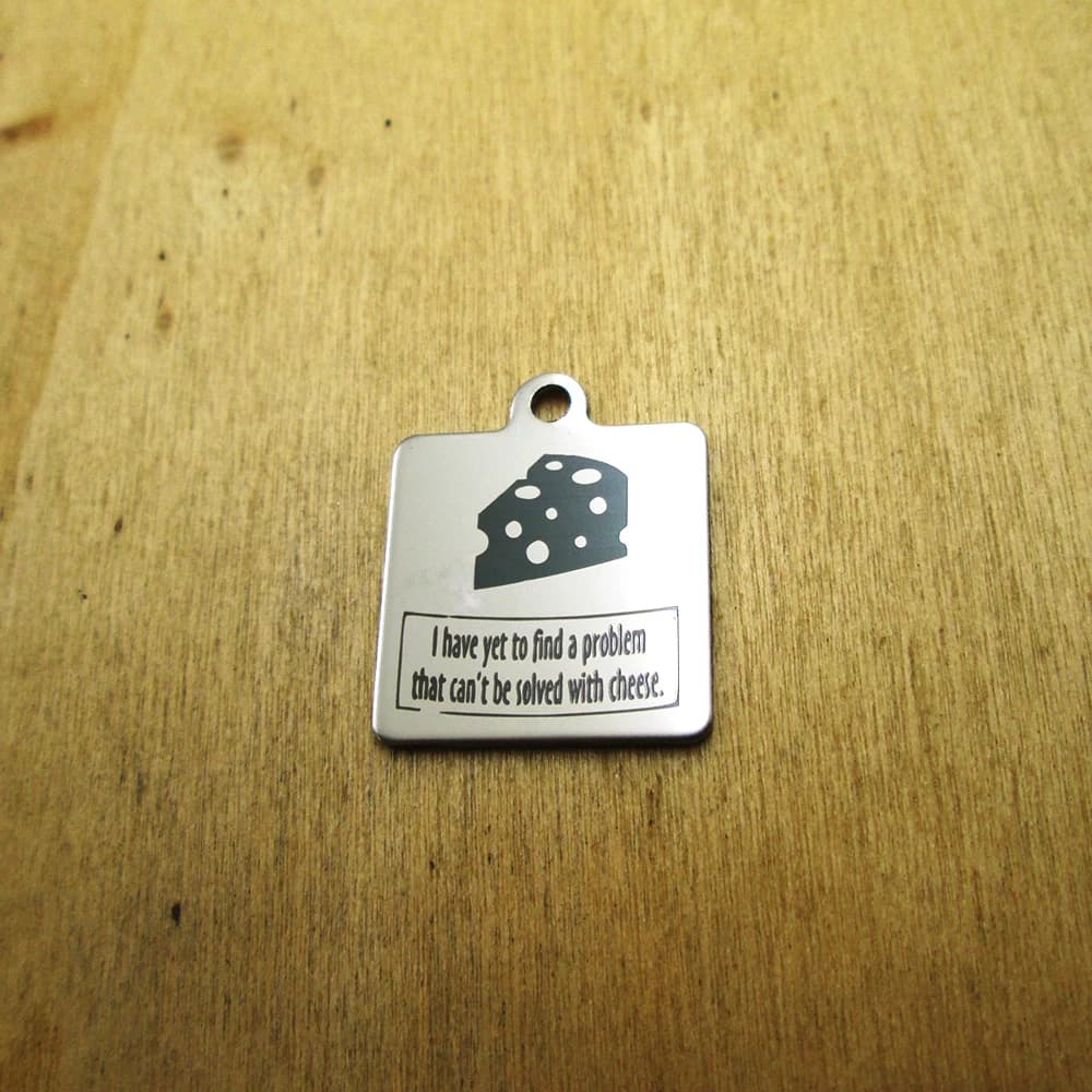 20 pieces: I still have to find a problem that cannot be solved with stainless steel pendants Laser engraved DIY pendants