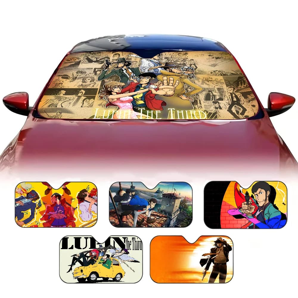 Adventure Story L-Lupin Il Terzo Auto Parasole Scudo Parabrezza Finestra Copertura Protezione Interna Per Camion SUV Visiera Universale