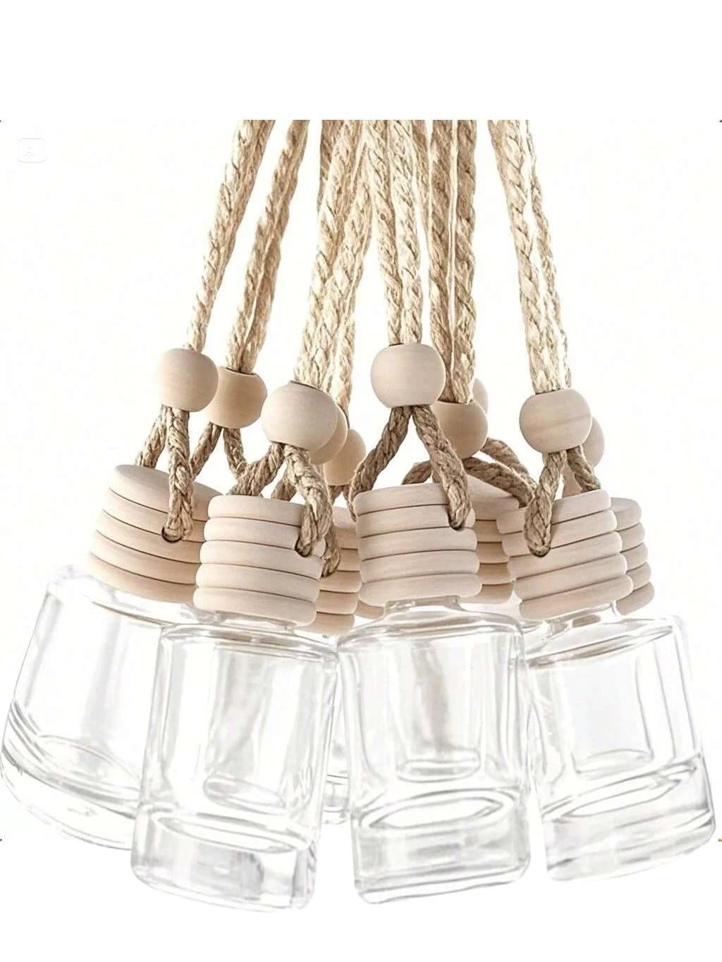 20 pcs Hanging Deodorant For Self-Empty Glass Transparent Essential Oil Diffuser For Auto Aromatherapy Fragrance Diffuser Perfume Bottle Pendant