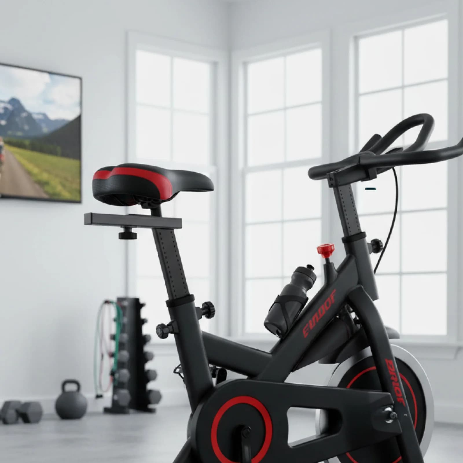 Cuscino per Sella Bici Oversize Ergonomico Traspirante Largo per Cyclette da Interno, Imbottitura Posteriore Comfort