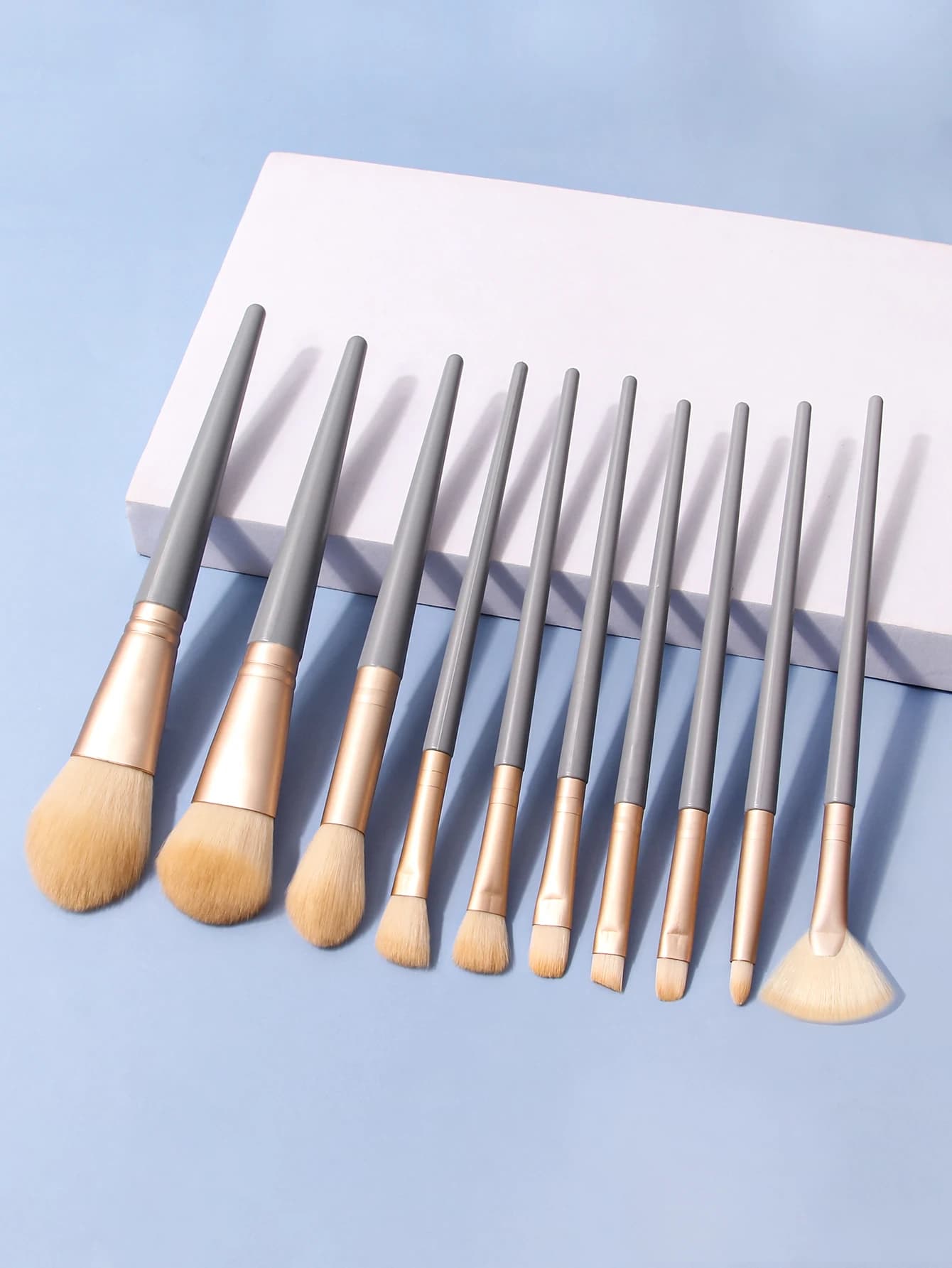 Beginner Blue Bridge 10 Makeup Brush Set Portable Eyeshadow Contouring Brush Blush Brush Beauty Tool Set Brush