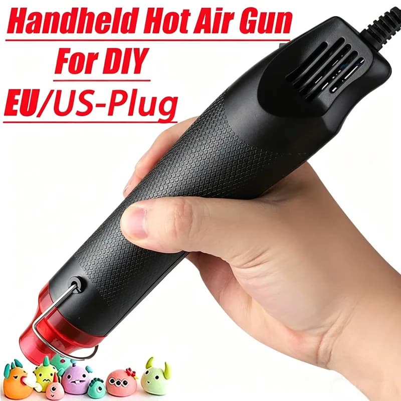 Pistola ad Aria Calda 110V/220V, Temperatura Regolabile, Strumento Elettrico Portatile per Tubi Termoretraibili, Fai-da-Te e Riparazioni Elettroniche