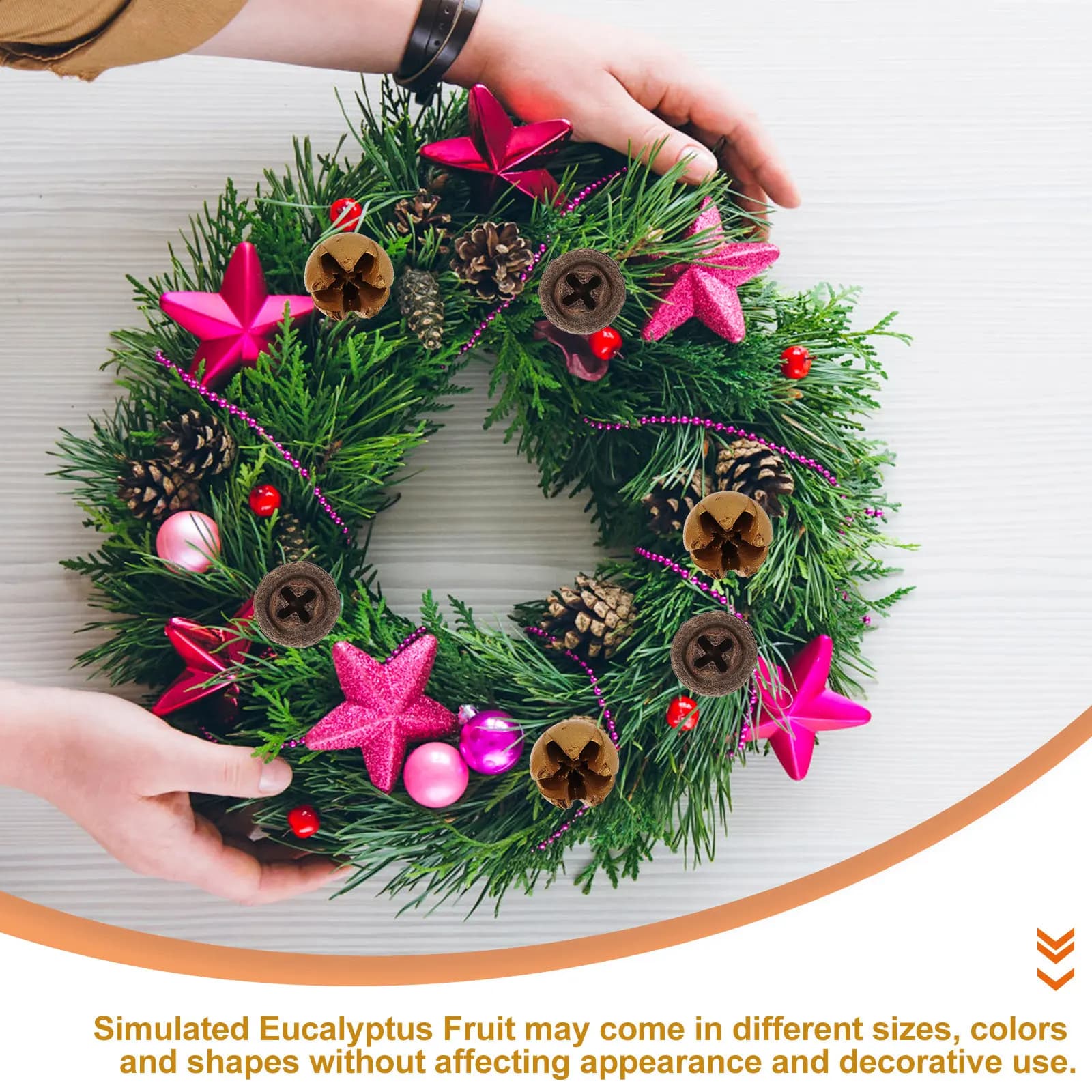 35 Pezzi di Frutti di Eucalipto Essiccati Riutilizzabili, Accessori per Foto, Decorazioni per Albero di Natale, Frutti di Eucalipto per Creazione di Ghirlande Natalizie Fai-da-Te