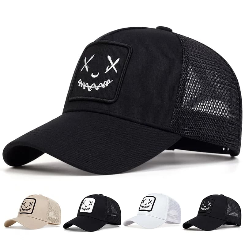 1 piece Unisex XX embroidery adorable mesh hat from Baseball hat for leisure with outdoor adjustable sun protection spring summer trip beach holiday