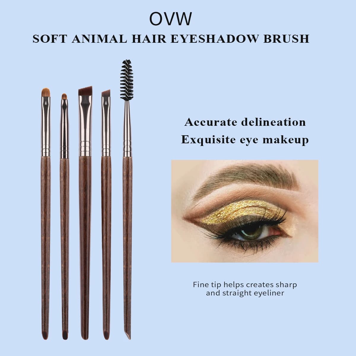 OVW Liner Makeup Brushes Eyeliner Eyebrow Mixing Beauty Makeup Brush Eyeliner Brush