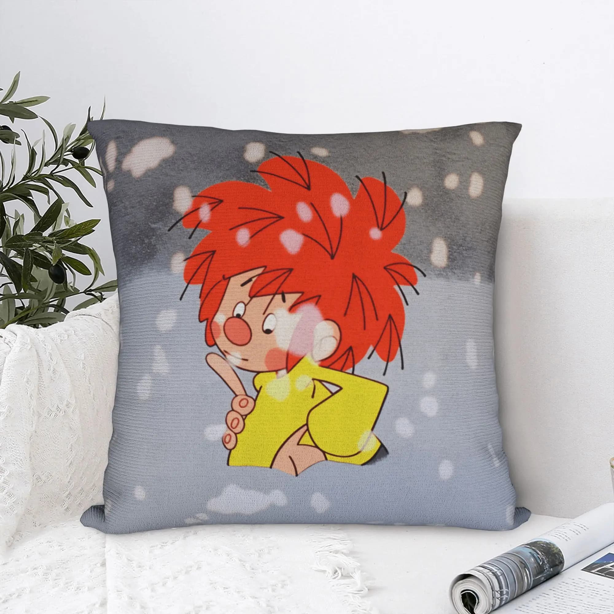 Pillow Case P-Pumuckl Comfy Pillow Cover For Sofa Couch Bed Living Room Kawaii Pillowcases