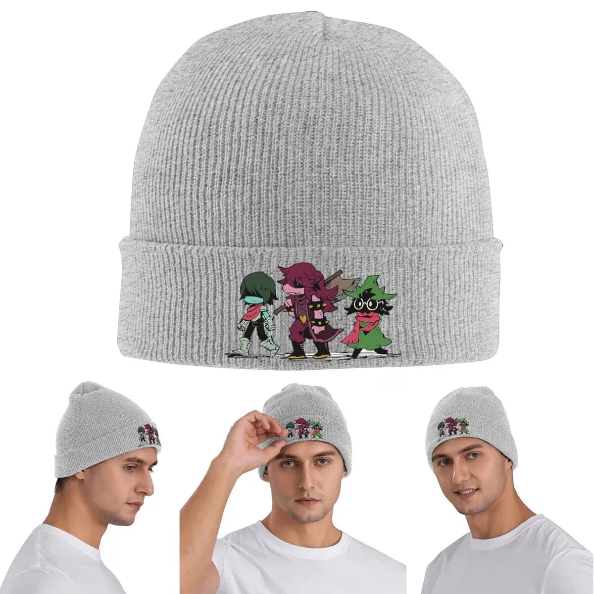 Game Deltarune Kris Ralsei Susie Hot knitted cap Skullies Berretti Hip Hop for unisex