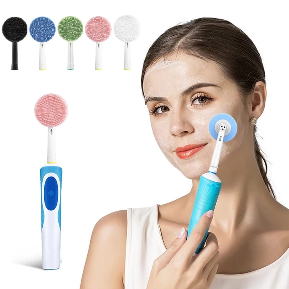 Replacement head for silicone face cleaning brush for Oral B Braun electric toothbrush for deep cleaning