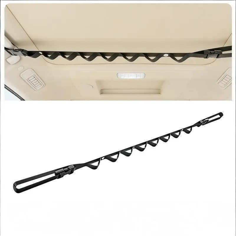 Multifunctional Car Clothes Rack with Storage Hooks Universal Fit Heavy Duty Hanger for Car Interior Travel Organization