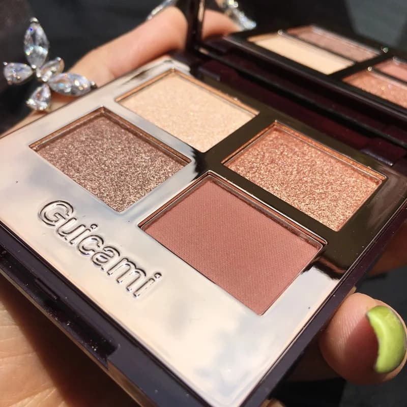 GUICAMI 4 colors new color palette of glitter cute glitter shades palette of diamonds waterproof makeup for eyes shadows