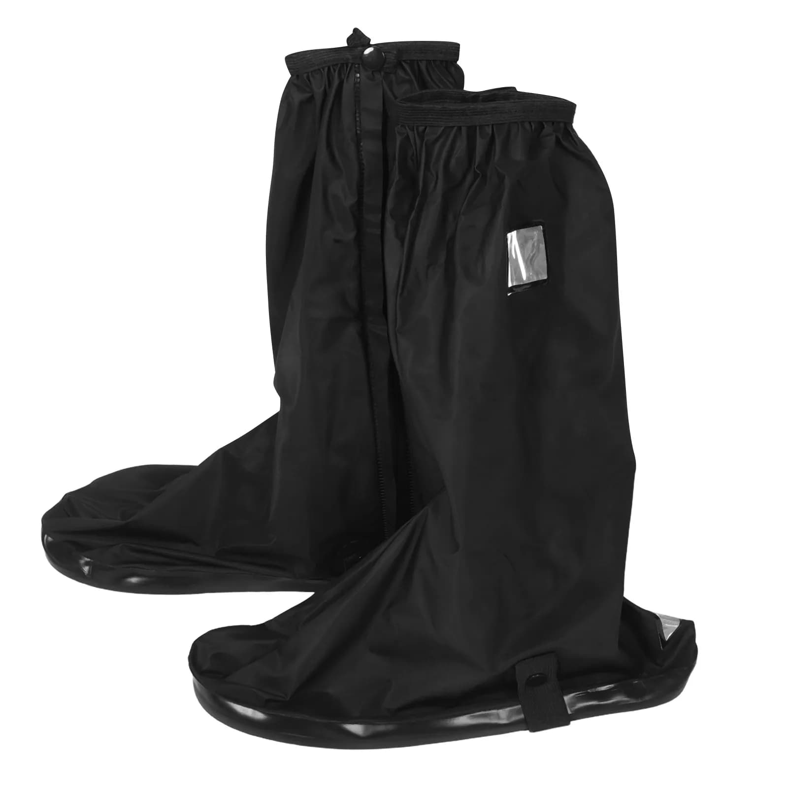 1 Paio di Copriscarpe Impermeabili in PVC Rinforzato, Copriscarpe Alti per Esterni, Portatili e Antiscivolo per Ciclismo ed Escursionismo