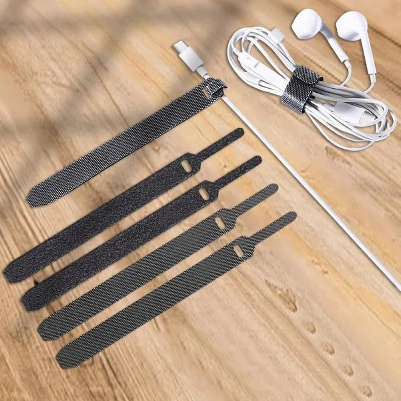 10-20pcs Releasable Cable Ties 12mm Mouse Earphone Wire Wrap Cable Organizer Nylon Hook Loop Strap Zip Bundle Bandage Tie