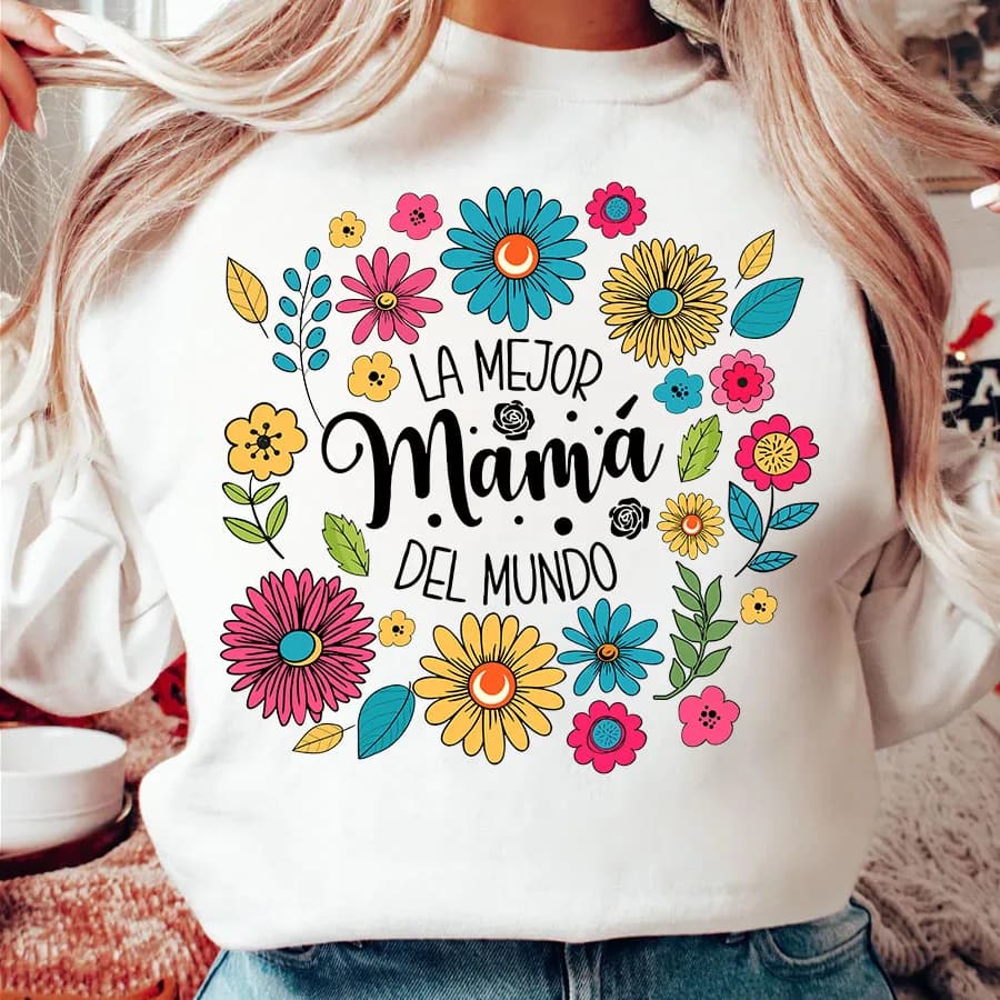 Spanish happy Mother's Day DIY Thermoadhesive Adhesive for Heat Transfer decals T-shirts sweatshirts bag clothing fabric furniture handmade