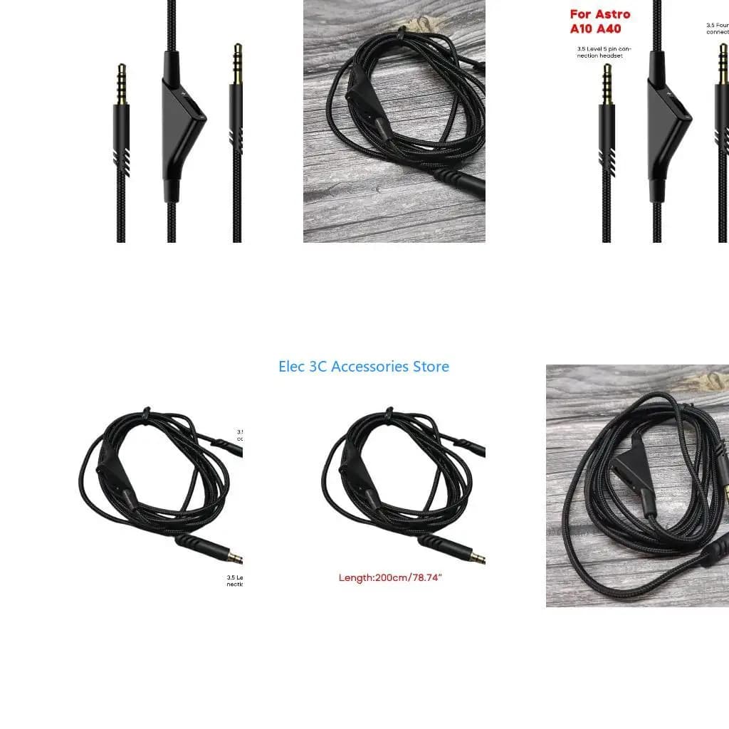 Y51A Headset Cord Cable Volume Control Wheel for Astro A10 A40 Gaming Headset