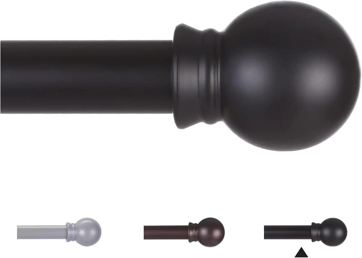 Asta per tende nera opaca da 48-92 pollici, in acciaio inossidabile da 5/8 di pollice, per camera da letto, soggiorno, cucina, casa colonica, esterni