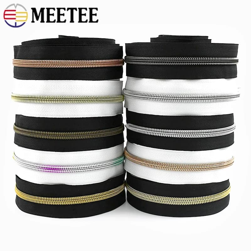 1-20M 3 # 5 # Cerniere in nylon Nastri per borse Scarpe Cerniera Bobina decorativa Zip Chiusura per indumenti Kit di riparazione cerniera Accessori per cucire fai-da-te