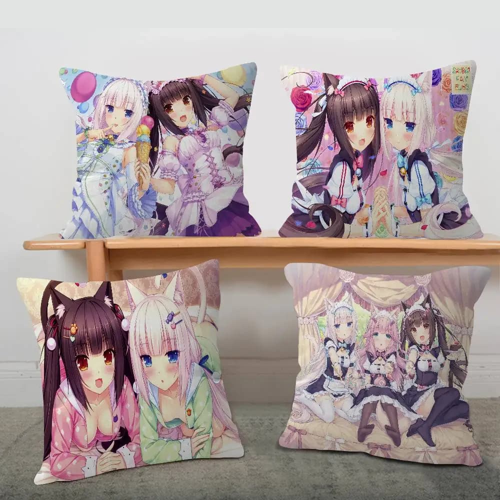Bearing Cartoon Nekopara, Bearing Anime, Sofa and Bed Cover, 45x45 Cm, Fashion