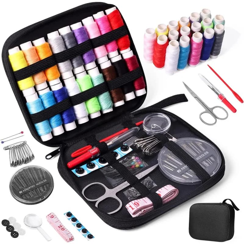 Kit Completo di Strumenti per Cucito, Set Multifunzione per Ricamo, Quilting e Cuciture Fai-da-Te, Accessori per Cucito