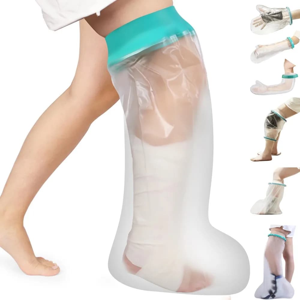 Cast Covers for Shower Leg Waterproof Leg Cast Cover for Shower & Swimming Adult Protector Post-Surgery Foot Knee Boot (7.9")