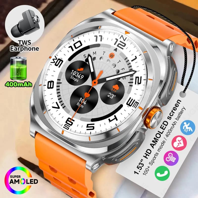LIGE Auricolare Astuto Della Vigilanza 2 In 1 TWS Cuffia Senza Fili BT Chiamata Musica Smartwatch Monitoraggio della Salute 400mAh Orologio Sportivo Impermeabile