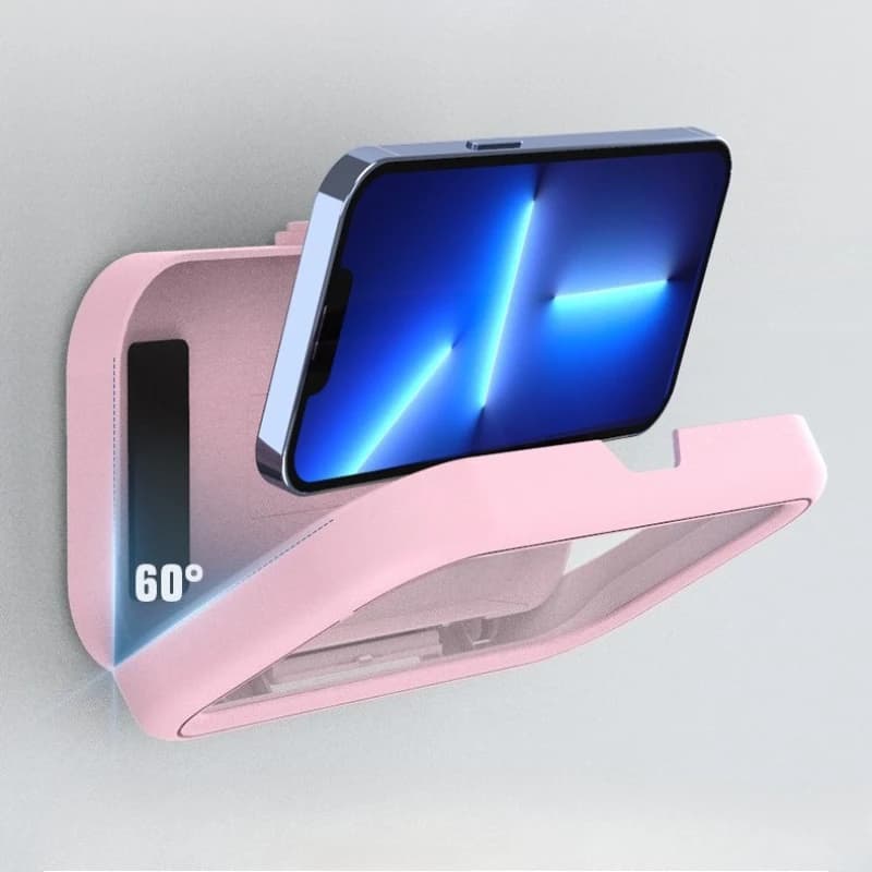 360 ° Supporto per Telefono da Doccia Girevole e Impermeabile, Montaggio a Parete, Custodia Antiappannamento per Telefoni da 4-7 Pollici, per Bagno e Cucina