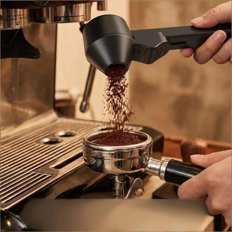New No Spill Sliding Coffee Scoop Reusable Funnel Spoon For Protein Powder Milk Supplement Kitchen Gadget